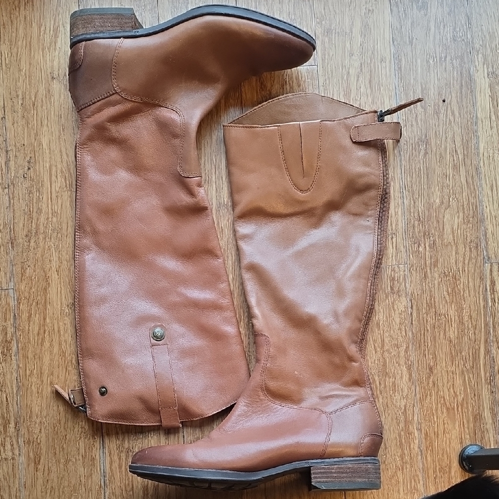 Brown Leather Knee-High Boots